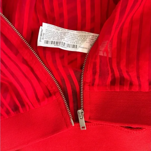 ZARA Red Sheer Jacket - Picture 7 of 7
